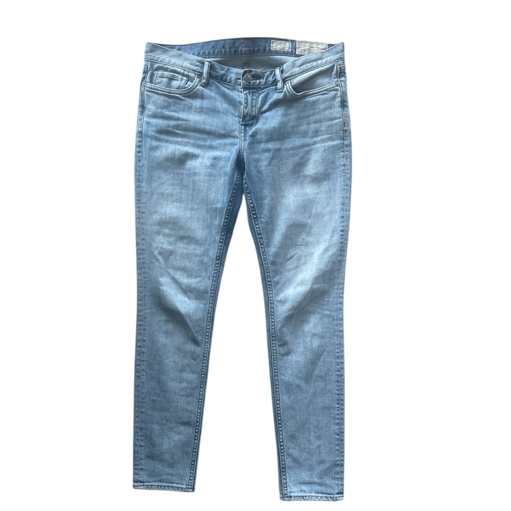 ALLSAINTS W28 faded blue wash ASHBY low rise skinny jeans